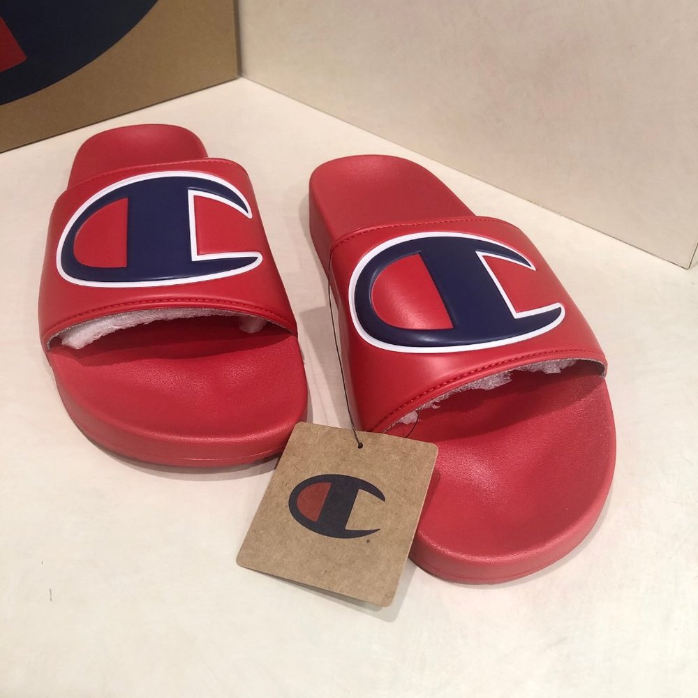 NEW Champion IPO Red Slides Size 12